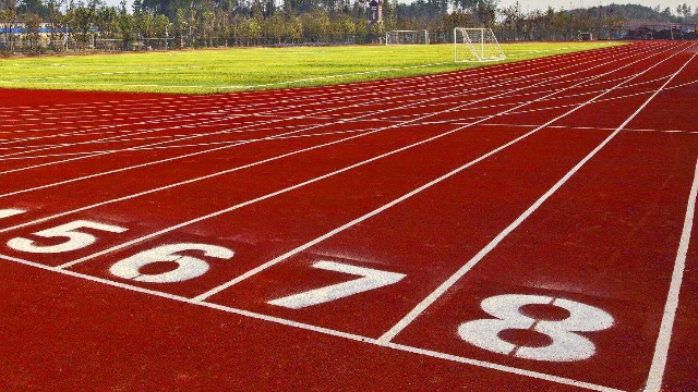 塑膠跑道施工效果