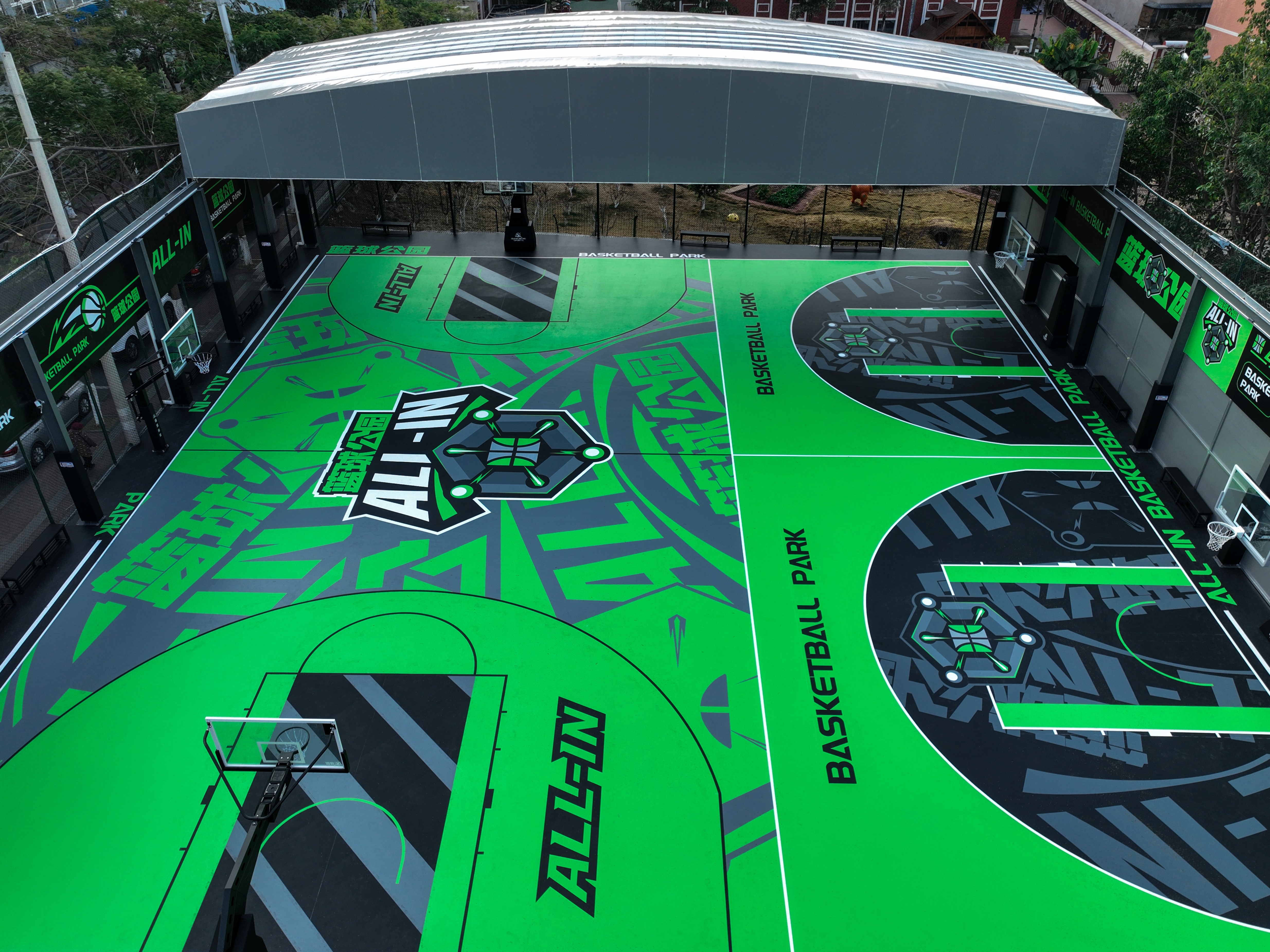 顏色定制系列-環(huán)保硅PU籃球場