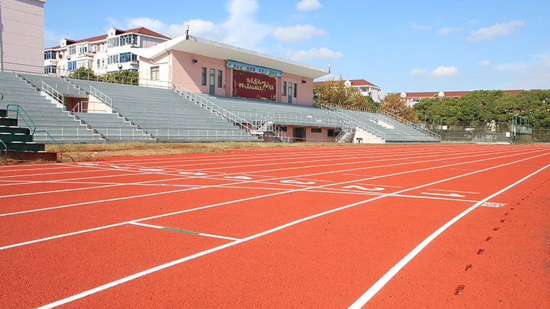 上海金山區(qū)體育場(chǎng)塑膠跑道材料案例！