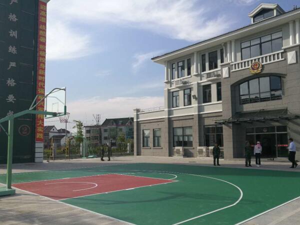 消防隊(duì)局硅PU籃球場