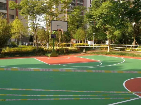 高端社區(qū)硅PU籃球場(chǎng)